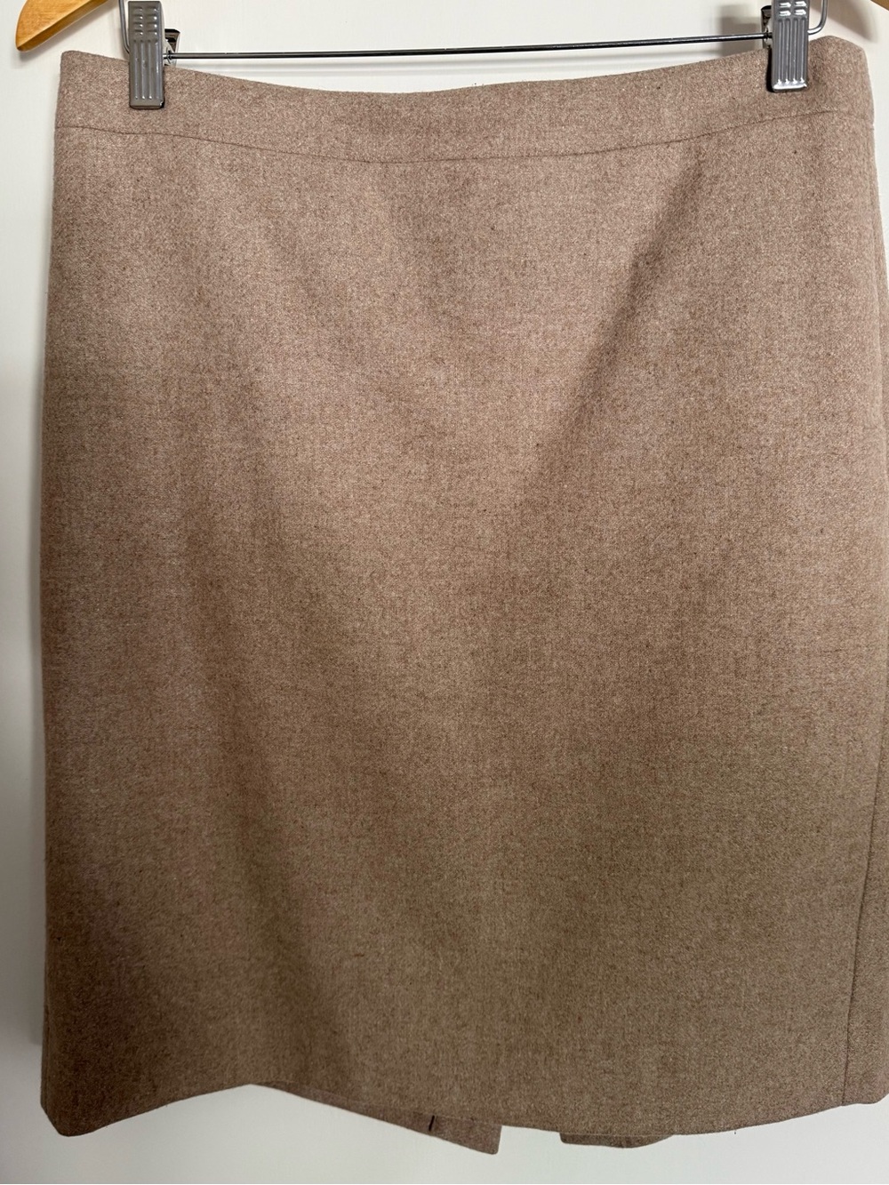 Jcrew Classic Tan Wool-Blend Pencil Skirt